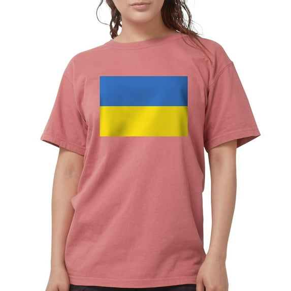 CafePress - Ukraine Flag T Shirt - Womens Comfort Colors® Shirt