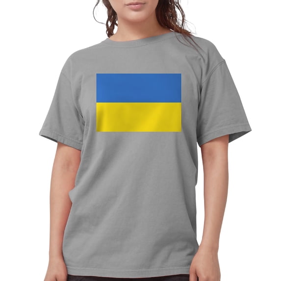 CafePress - Ukraine Flag T Shirt - Womens Comfort Colors® Shirt