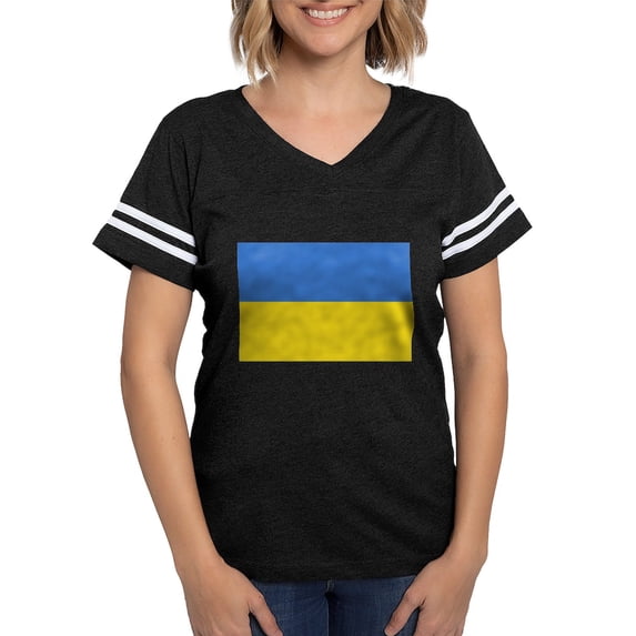 CafePress - Ukraine Flag T Shirt - Womens Football Shirt