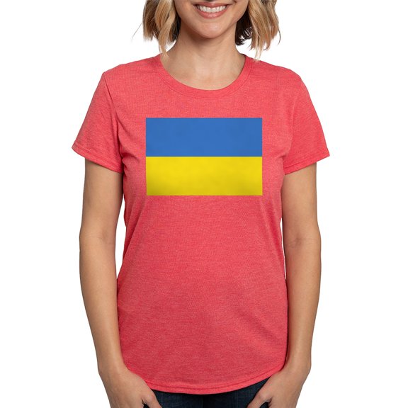 CafePress - Ukraine Flag Women's Deluxe T Shirt - Womens Tri-blend T-Shirt