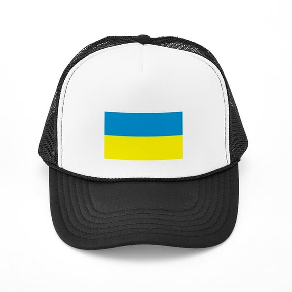 CafePress - Ukraine Flag - Adjustable Unisex Printed Trucker Hat with Mesh Back