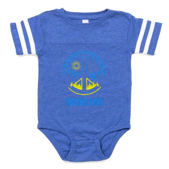 CafePress - Ukraine Flag Ukrainian Prid - Cute Infant Baby Football Bodysuit