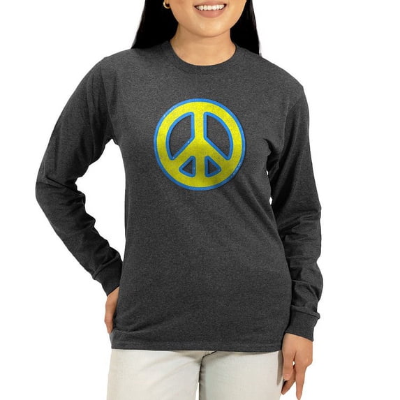 CafePress - Ukraine Flag Ukrainian Pride P Long Sleeve T Shirt - Women's Long Sleeve Graphic Tee Casual Fit
