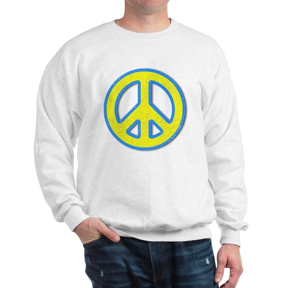 CafePress - Ukraine Flag Ukrainian Pride Peace Symb Sweatshirt - Crew Neck Sweatshirt