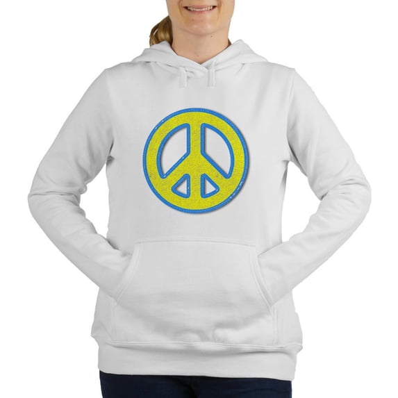 CafePress - Ukraine Flag Ukrainian Pride Peace Symb Sweatshirt - Women's Hooded Sweatshirt