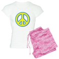 thumbnail image 1 of CafePress - Ukraine Flag Ukrainian Pride Peace Symbol Pajamas - Women's Short Sleeve Print T-Shirt and Pants Light Cotton Pajama Set, 1 of 7