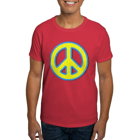 CafePress - Ukraine Flag Ukrainian Pride Peace Symbol T Shirt - Men's Classic Graphic Cotton T-Shirt