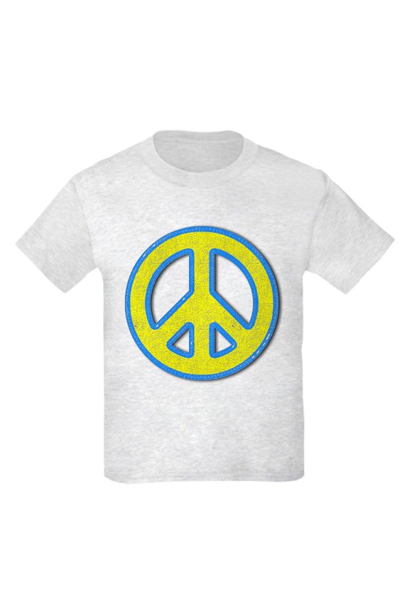 - Ukraine Flag Ukrainian Pride Peace Symbol T Shirt - Light T-Shirt Kids XS-XL