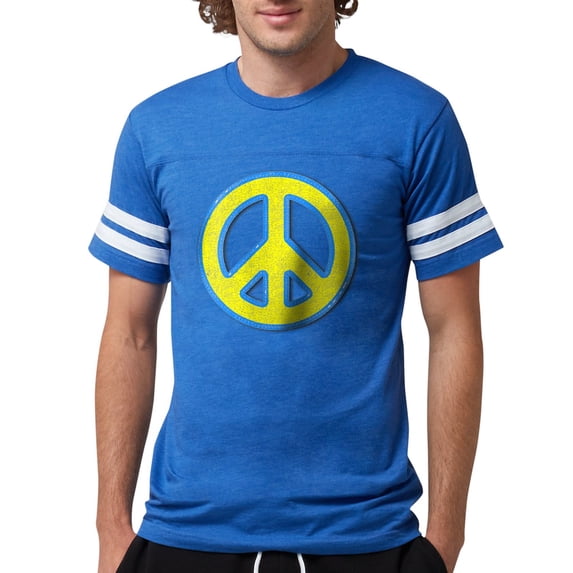 CafePress - Ukraine Flag Ukrainian Pride Peace Symbol T Shirt - Mens Football Shirt