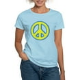 thumbnail image 1 of CafePress - Ukraine Flag Ukrainian Pride Peace Symbol T Shirt - Women's Classic T-Shirt, 1 of 4