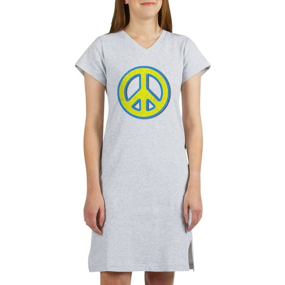 CafePress - Ukraine Flag Ukrainian Pride Peace Symbol T Shirt - Women's Nightshirt