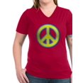 thumbnail image 1 of CafePress - Ukraine Flag Ukrainian Pride Peace Symbol T Shirt - Women's V-Neck Dark T-Shirt, 1 of 1