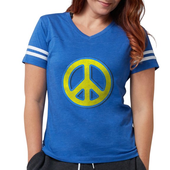 CafePress - Ukraine Flag Ukrainian Pride Peace Symbol T Shirt - Womens Football Shirt
