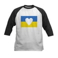 thumbnail image 1 of CafePress - Ukraine Heart Baseball Jersey - Kids Cotton Baseball Jersey, 3/4 Sleeve Shirt, 1 of 4