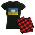 thumbnail image 1 of CafePress - Ukraine Heart Pajamas - Women's Short Sleeve Print T-Shirt and Pants Dark Cotton Pajama Set, 1 of 7