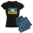 thumbnail image 1 of CafePress - Ukraine Heart Pajamas - Women's Short Sleeve Print T-Shirt and Pants Dark Cotton Pajama Set, 1 of 7