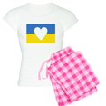 thumbnail image 1 of CafePress - Ukraine Heart Pajamas - Women's Short Sleeve Print T-Shirt and Pants Light Cotton Pajama Set, 1 of 7
