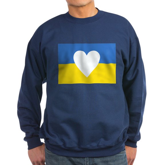 CafePress - Ukraine Heart Sweatshirt - Classic Crew Neck Sweatshirt