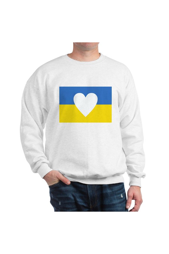- Ukraine Heart Sweatshirt - Crew Neck Sweatshirt
