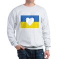 thumbnail image 1 of CafePress - Ukraine Heart Sweatshirt - Crew Neck Sweatshirt, 1 of 4