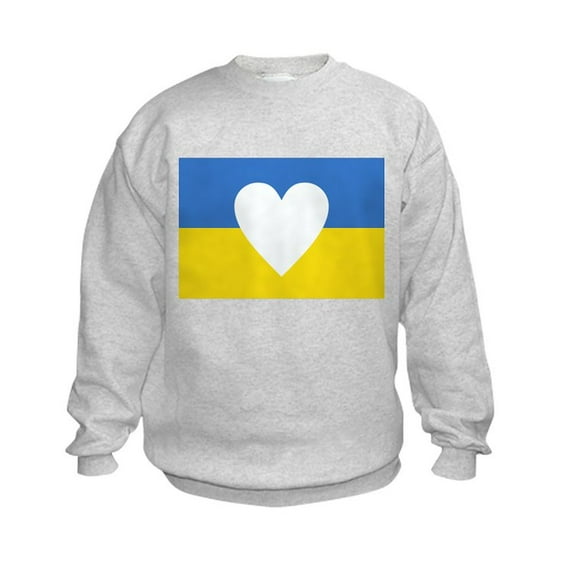 CafePress - Ukraine Heart Sweatshirt - Kids Sweatshirt, Youth Crew Neck Sweatshirt