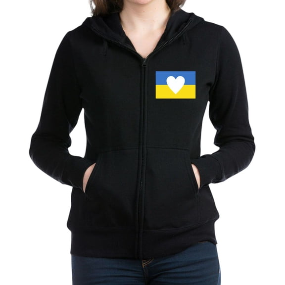 CafePress - Ukraine Heart Sweatshirt - Women's Zip Hoodie