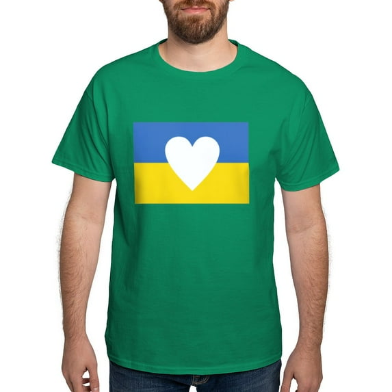CafePress - Ukraine Heart T Shirt - Men's Classic Graphic Cotton T-Shirt