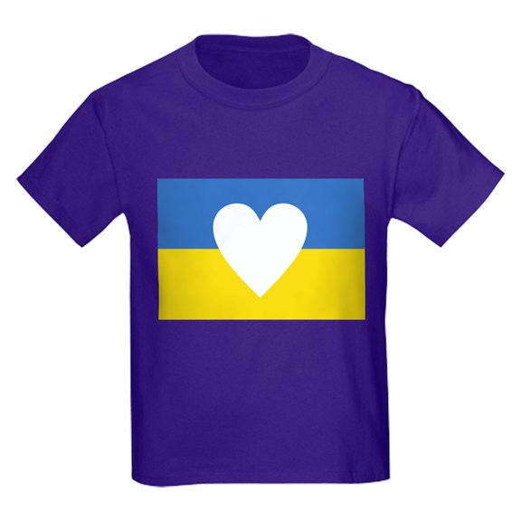 CafePress - Ukraine Heart T Shirt - Dark T-Shirt Kids XS-XL