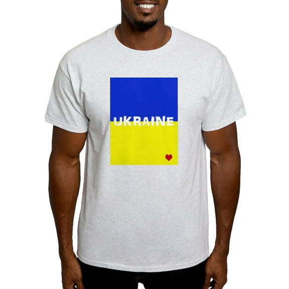 CafePress - Ukraine Heart T Shirt - Men's Classic Graphic T-Shirt