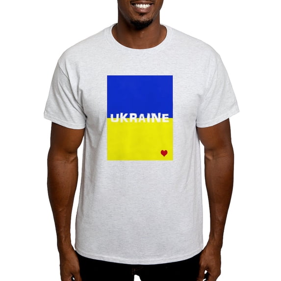 CafePress - Ukraine Heart T Shirt - Men's Classic Graphic T-Shirt