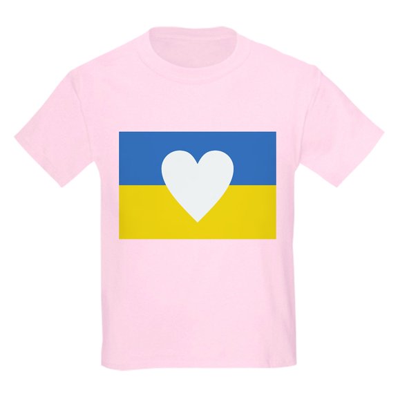 CafePress - Ukraine Heart T Shirt - Light T-Shirt Kids XS-XL