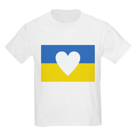 CafePress - Ukraine Heart T Shirt - Light T-Shirt Kids XS-XL