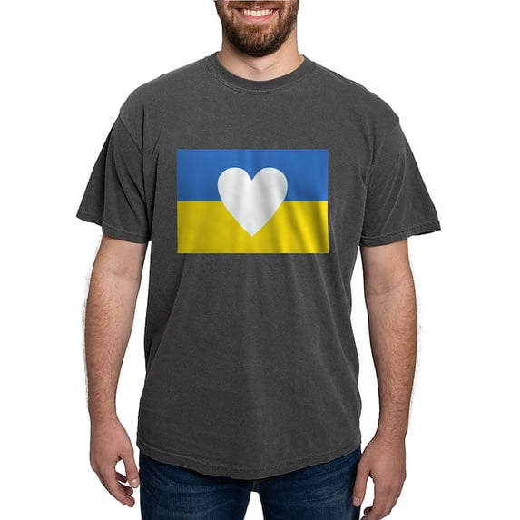 CafePress - Ukraine Heart T Shirt - Mens Comfort Colors Shirt