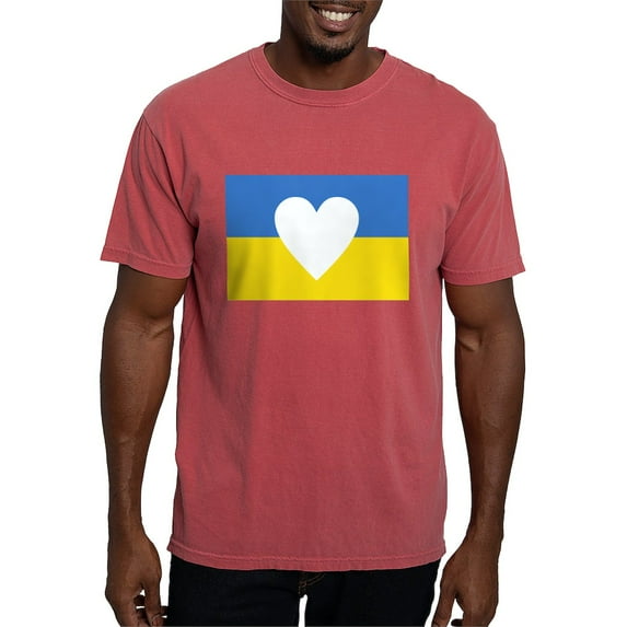 CafePress - Ukraine Heart T Shirt - Mens Comfort Colors Shirt