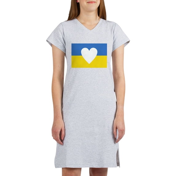 CafePress - Ukraine Heart T Shirt - Women's Nightshirt