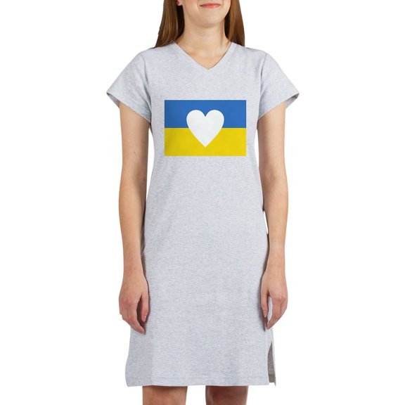 CafePress - Ukraine Heart T Shirt - Women's Nightshirt