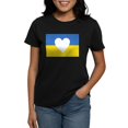 thumbnail image 1 of CafePress - Ukraine Heart T Shirt - Women's Traditional Fit Dark T-Shirt, 1 of 4