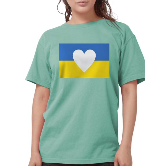 CafePress - Ukraine Heart T Shirt - Womens Comfort Colors® Shirt