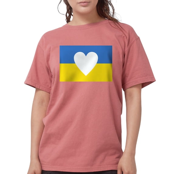 CafePress - Ukraine Heart T Shirt - Womens Comfort Colors® Shirt