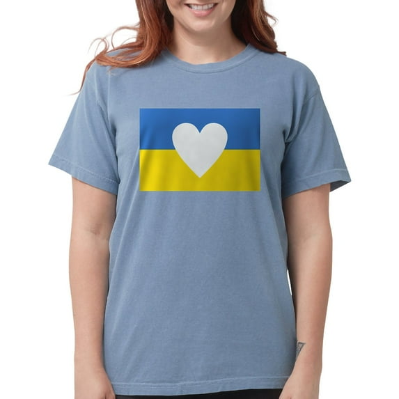 CafePress - Ukraine Heart T Shirt - Womens Comfort Colors® Shirt