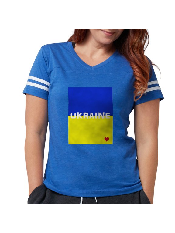 - Ukraine Heart T Shirt - Womens Football Shirt