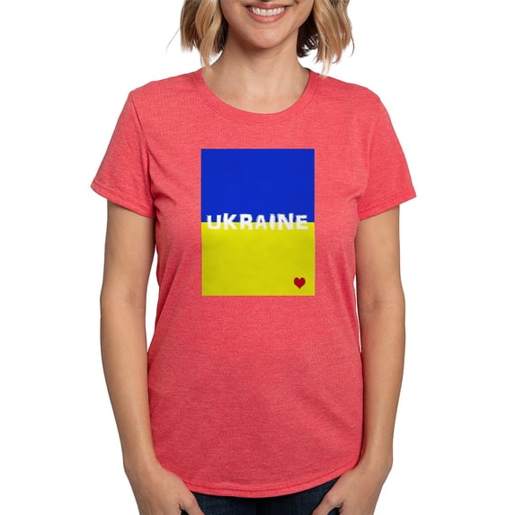 CafePress - Ukraine Heart T Shirt - Womens Tri-blend T-Shirt