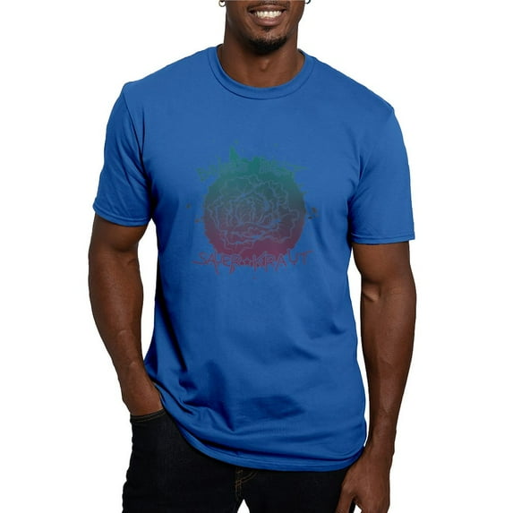 CafePress - Ukraine Kiev Flag Coat Of Arms Home East G T Shirt - Men's Fitted T-Shirt