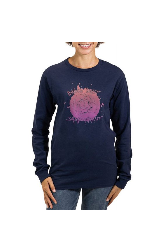 - Ukraine Kiev Flag Coat Of Arms Long Sleeve T Shirt - Women's Long Sleeve Graphic Tee Casual Fit