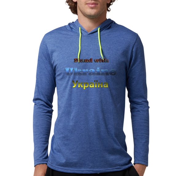 CafePress - Ukraine Long Sleeve T Shirt - Mens Hooded Shirt