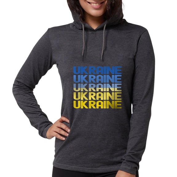 CafePress - Ukraine Long Sleeve T Shirt - Womens Hooded Shirt