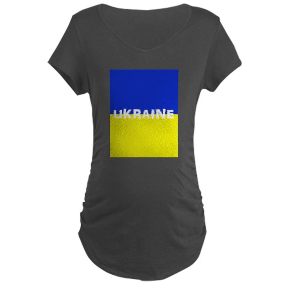 CafePress - Ukraine Maternity T Shirt - Maternity Dark T-Shirt