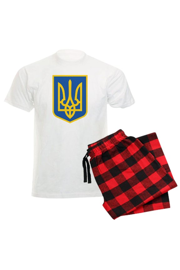 - Ukraine Men's Light Pajamas - Men's Light Loose Fit Cotton Pajama Set