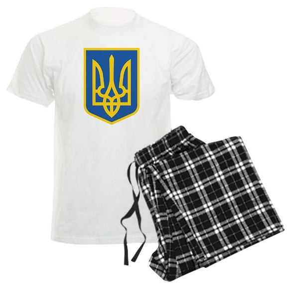 CafePress - Ukraine Men's Light Pajamas - Men's Light Loose Fit Cotton Pajama Set