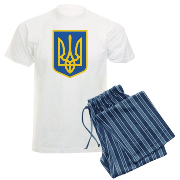 CafePress - Ukraine Men's Light Pajamas - Men's Light Loose Fit Cotton Pajama Set